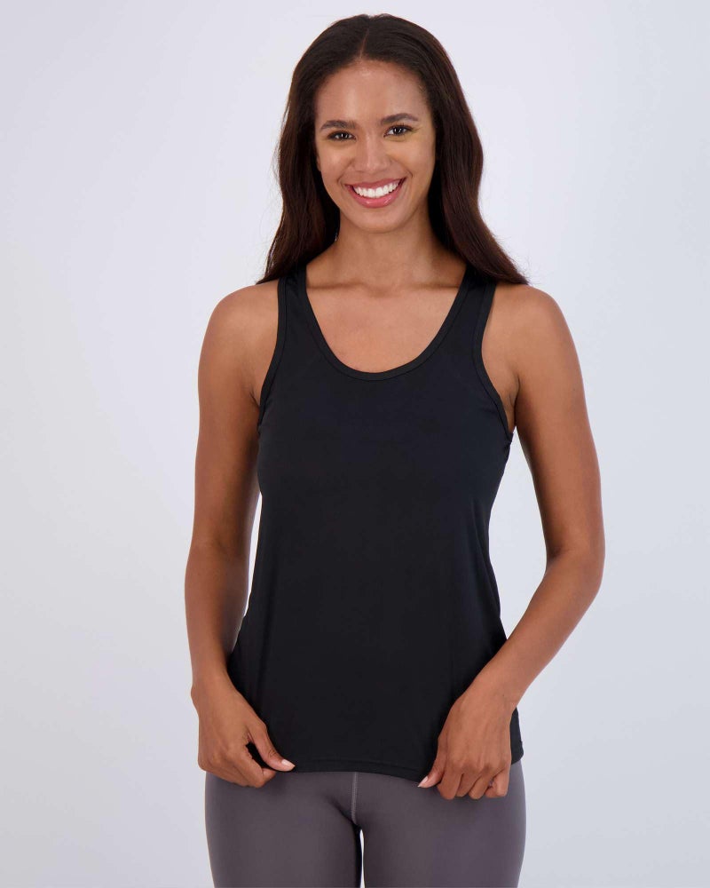 REALESSENTIALS 5 Pack: Womens Quick Dry Fit Ladies Tops Blouse Tee Athletic Yoga Workout Running Gym Active Tees Exercise Women Racerback Sleeveless Flowy Fitness Loose Fit Moisture Wicking Tank Top - Set 5,XL - Image 2